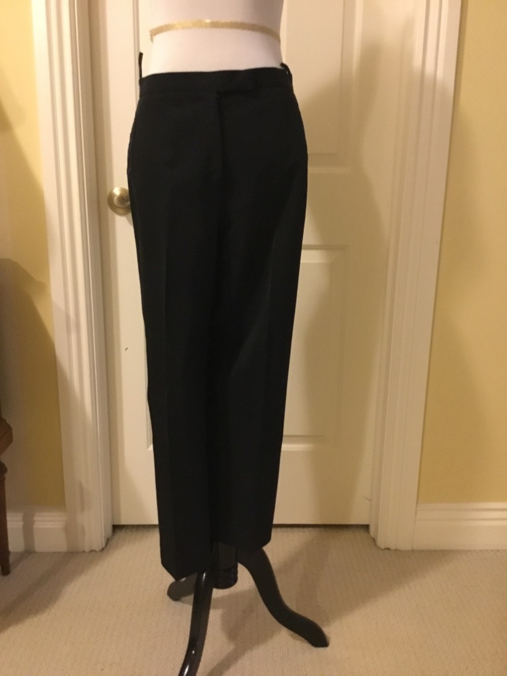 Prada Black Tailored Straight-Leg Pants IT 42 / US 6 Made in Italy